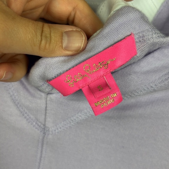 Lilly Pulitzer Light Purple V-Neck Top Ribbon Criss Cross Back - S - Picture 5 of 8